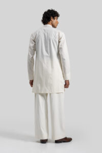 IVORY BAND-COLLAR KURTA